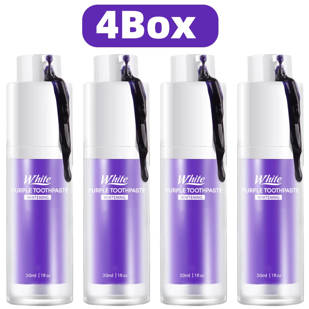 Purple Whitening Toothpaste Care Cleaning Toothpaste Without Fluor Dental