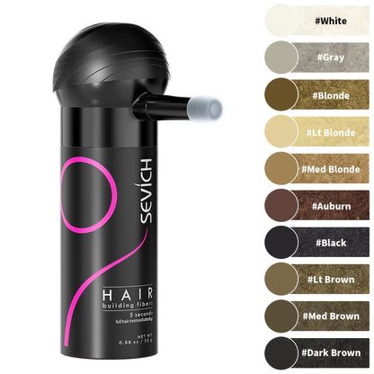 Hair Building Fiber Set Cover Sparse Hair or Bald Spots Hair Loss Regrowth Treatment Keratin Hair Fiber Powder Applicator
