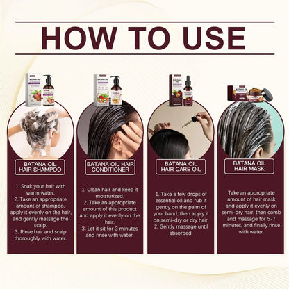 Keratin Treatment for Hair Moisturizing Collagen Hair Treatment Deep Repair Conditioning Batana Oil anti Breakage Hair Care Kit
