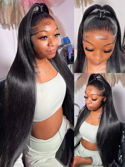 30 40 Inch 13X6 Bone Straight HD Lace Front Wigs Vietnamese Human Hair Wigs 13X4 HD Lace Frontal Wig for Women Glueless Wigs