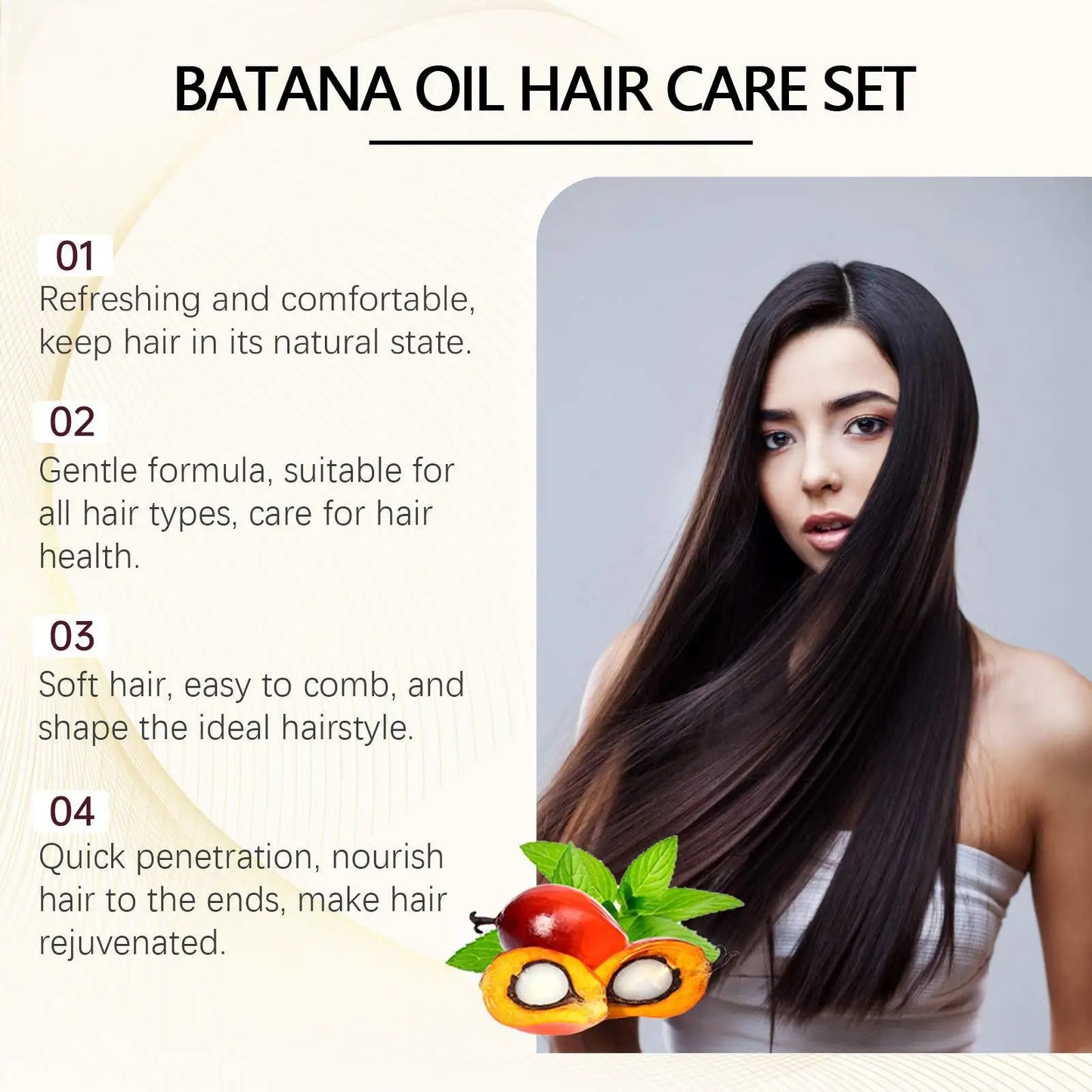Keratin Treatment for Hair Moisturizing Collagen Hair Treatment Deep Repair Conditioning Batana Oil anti Breakage Hair Care Kit