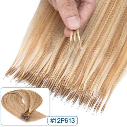 Nano Rings Hair Extensions Nano Tip Human Hair For Women