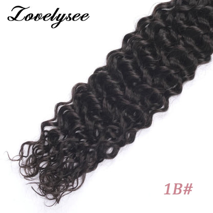Nano Rings Hair Extensions Natural Blonde Water Wave Human Hair