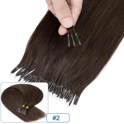 Nano Rings Hair Extensions Nano Tip Human Hair For Women