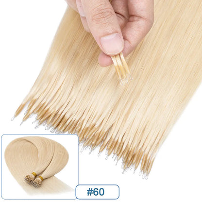 Nano Rings Hair Extensions Nano Tip Human Hair For Women