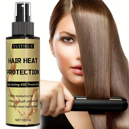 Hair heat protection spray, long-lasting protection, deeply moisturizes hair