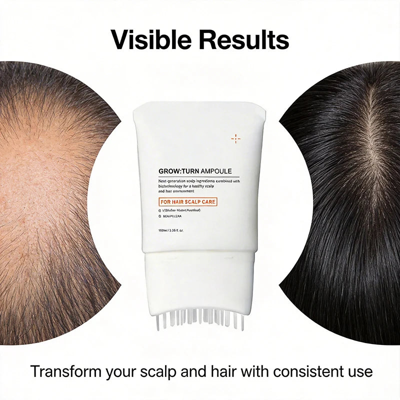 Hair Serum With Built-In Brush,Hair Nourishing Essence,Improve Scalp Environment,Scalp Massager,
