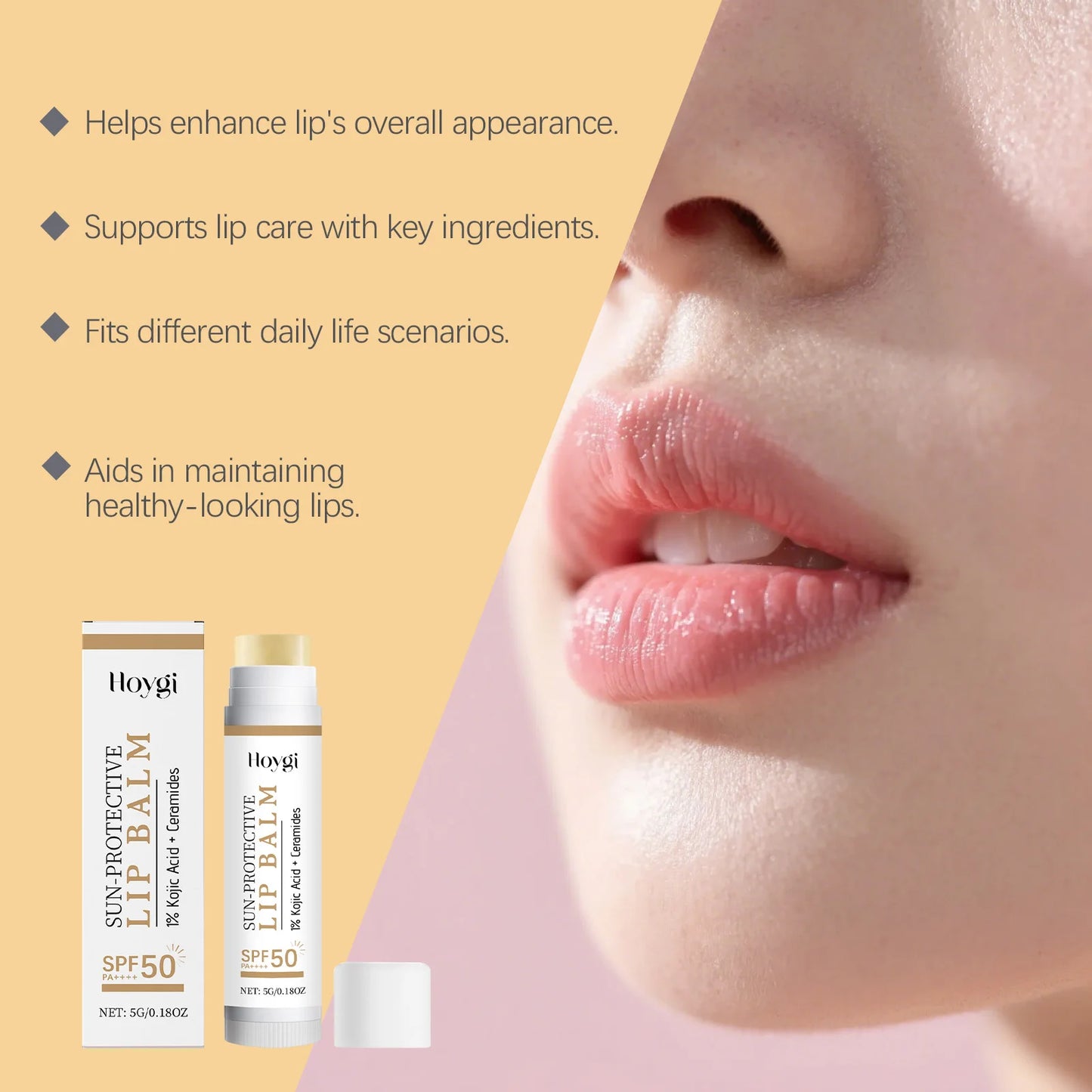 Sun Protective Lip Balm Sunblock Fade Lip Lines Nourishing Moisturizing Lip Shining Lipstick