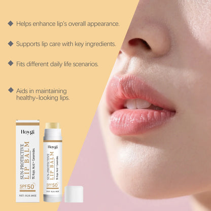 Sun Protective Lip Balm Sunblock Fade Lip Lines Nourishing Moisturizing Lip Shining Lipstick