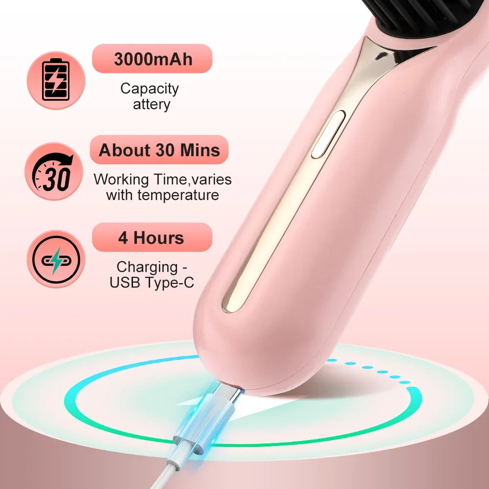 Hot Comb Straightener Professional Quick Heated Electric Wireless Multifunctional Hairstyle Brush
