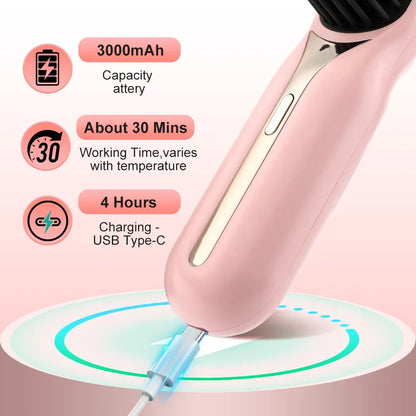 Hot Comb Straightener Professional Quick Heated Electric Wireless Multifunctional Hairstyle Brush