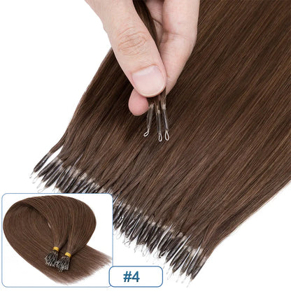 Nano Rings Hair Extensions Nano Tip Human Hair For Women