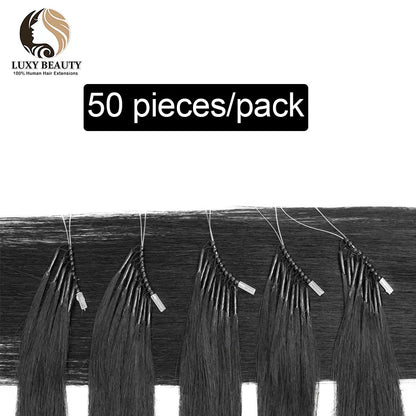 Micro Bead Human Hair Extensions Silicone Nano Ring Hair Extension