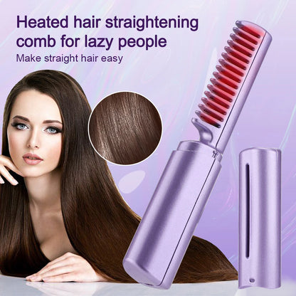 Hot Comb Straightener Professional Quick Heated Electric Wireless Multifunctional Hairstyle Brush