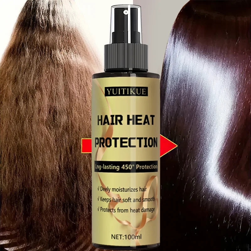Hair heat protection spray, long-lasting protection, deeply moisturizes hair