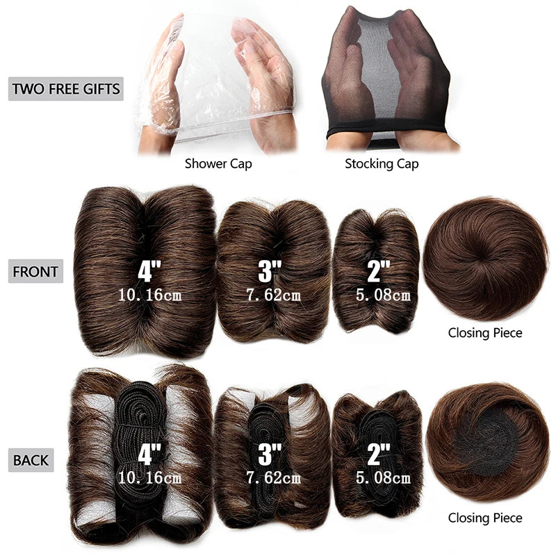 Curly Hair Bundles Brazilian Hair Weave Bundles With Circular Closure Short Human Hair Extensions