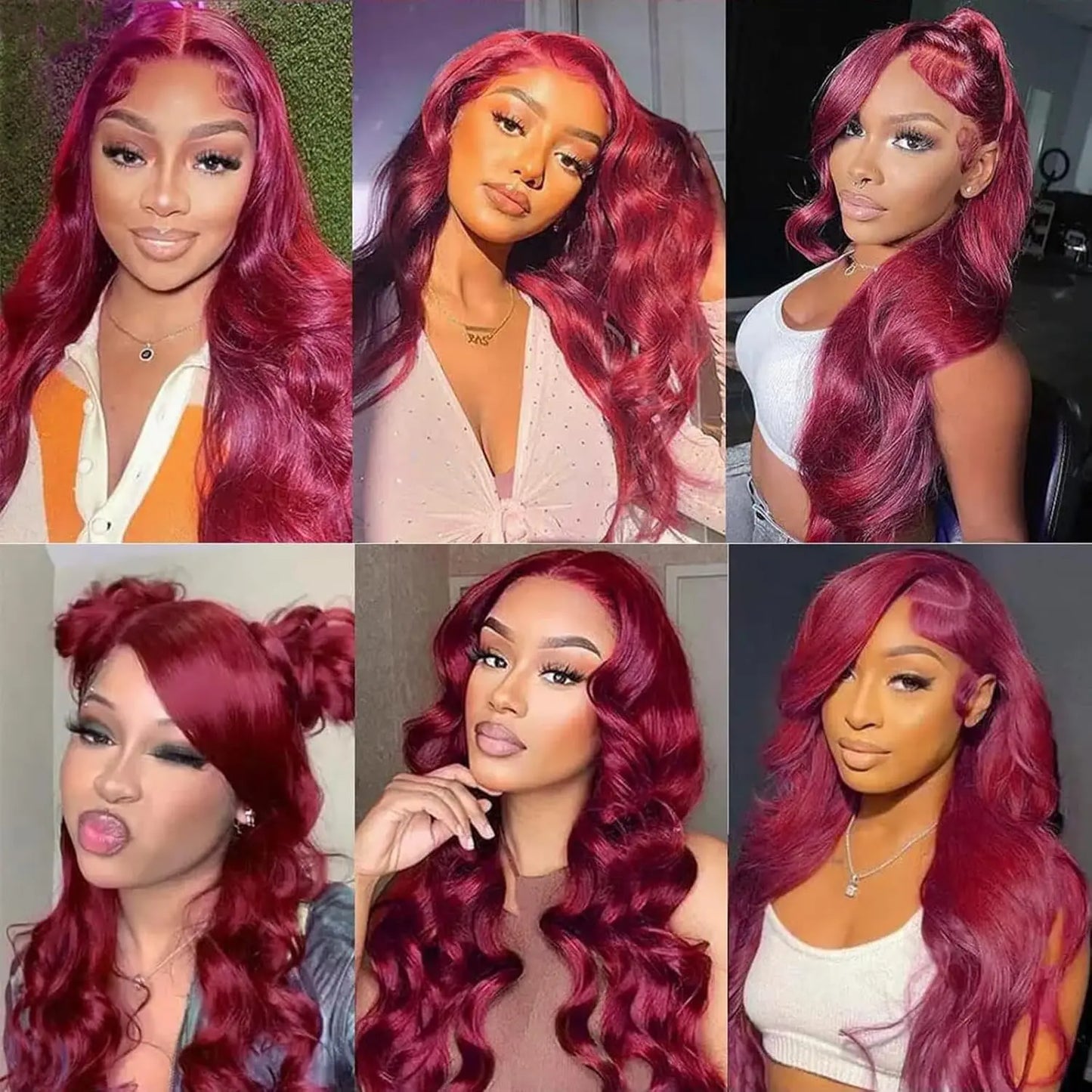 Brazilian Raw Human Hair Bundles Quick Weave Double Weft For Women Hair Extensions Burgundy