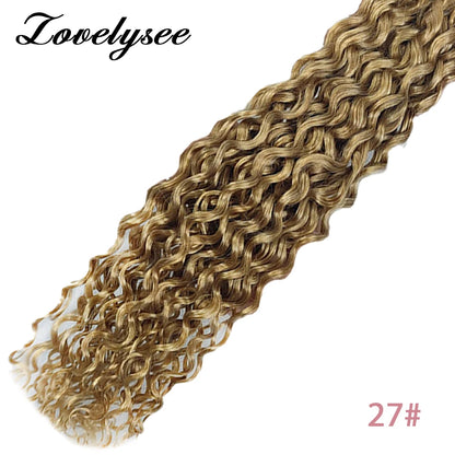 Nano Rings Hair Extensions Natural Blonde Water Wave Human Hair