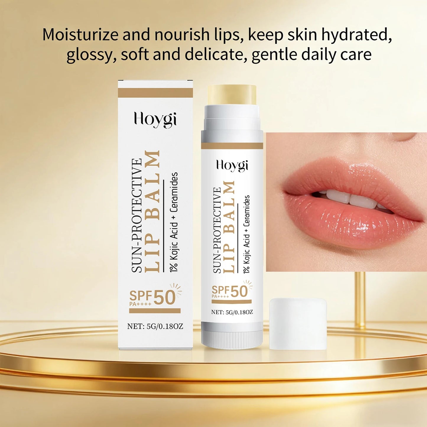 Sun Protective Lip Balm Sunblock Fade Lip Lines Nourishing Moisturizing Lip Shining Lipstick