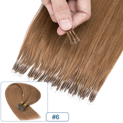 Nano Rings Hair Extensions Nano Tip Human Hair For Women