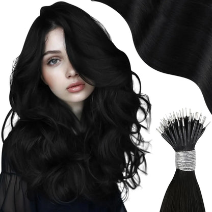 Nano Bead Hair Extensions Human Hair Nano Hair Extensions Natural Hair Extensions
