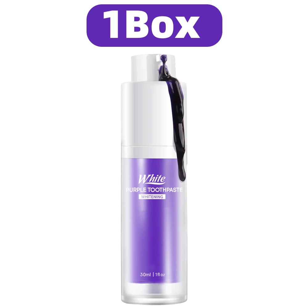 Purple Whitening Toothpaste Care Cleaning Toothpaste Without Fluor Dental