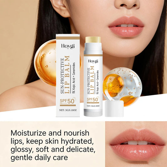 Sun Protective Lip Balm Sunblock Fade Lip Lines Nourishing Moisturizing Lip Shining Lipstick