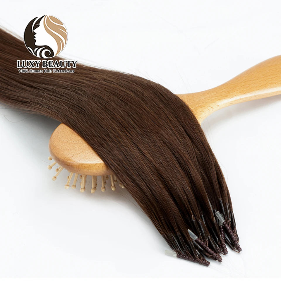 Micro Bead Human Hair Extensions Silicone Nano Ring Hair Extension