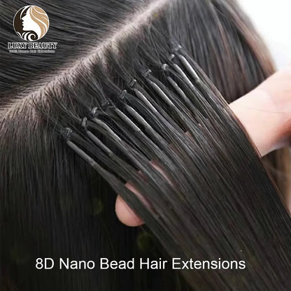 Micro Bead Human Hair Extensions Silicone Nano Ring Hair Extension