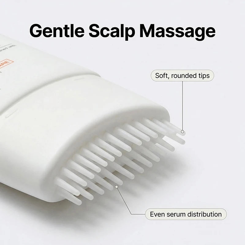 Hair Serum With Built-In Brush,Hair Nourishing Essence,Improve Scalp Environment,Scalp Massager,