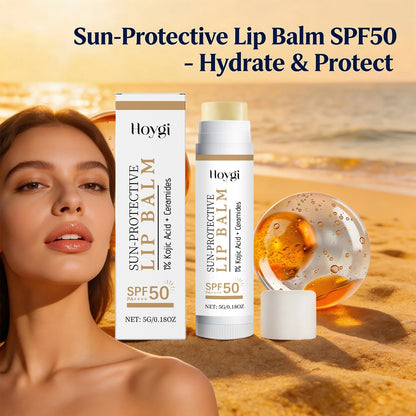 Sun Protective Lip Balm Sunblock Fade Lip Lines Nourishing Moisturizing Lip Shining Lipstick