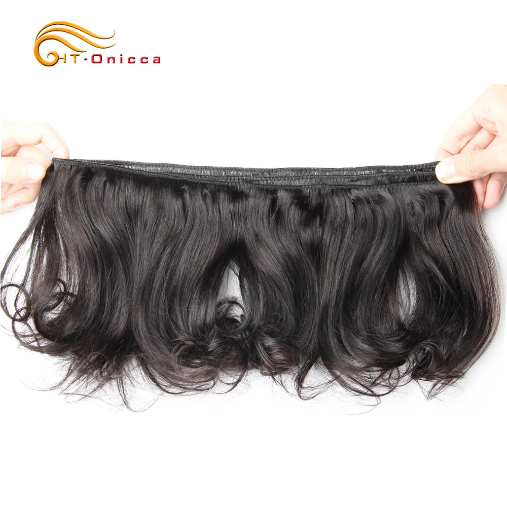 Bouncy Curly Human Hair Bundles with Closure Short Bob Human Hair Weave Extensions