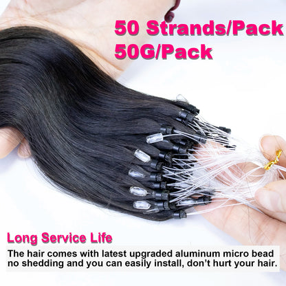 Hair Extensions Human Hair Body Wave Micro Loop Hair Extension Real Human Hair