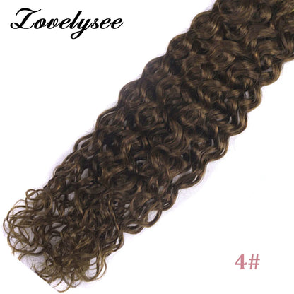 Nano Rings Hair Extensions Natural Blonde Water Wave Human Hair