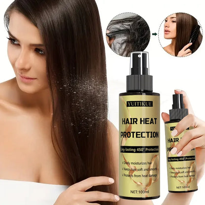 Hair heat protection spray, long-lasting protection, deeply moisturizes hair