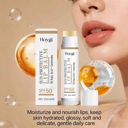 Sun Protective Lip Balm Sunblock Fade Lip Lines Nourishing Moisturizing Lip Shining Lipstick