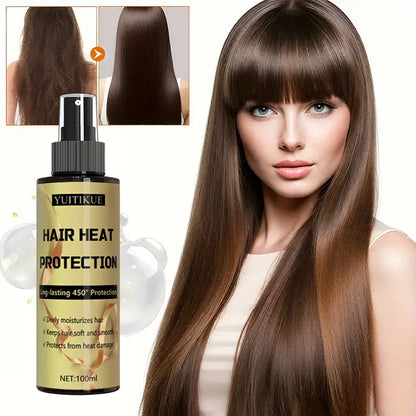 Hair heat protection spray, long-lasting protection, deeply moisturizes hair