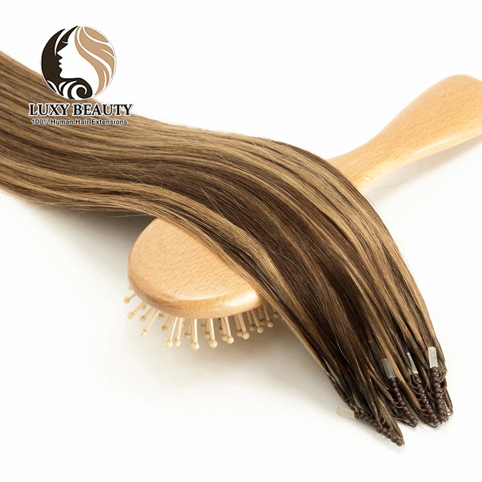 Micro Bead Human Hair Extensions Silicone Nano Ring Hair Extension