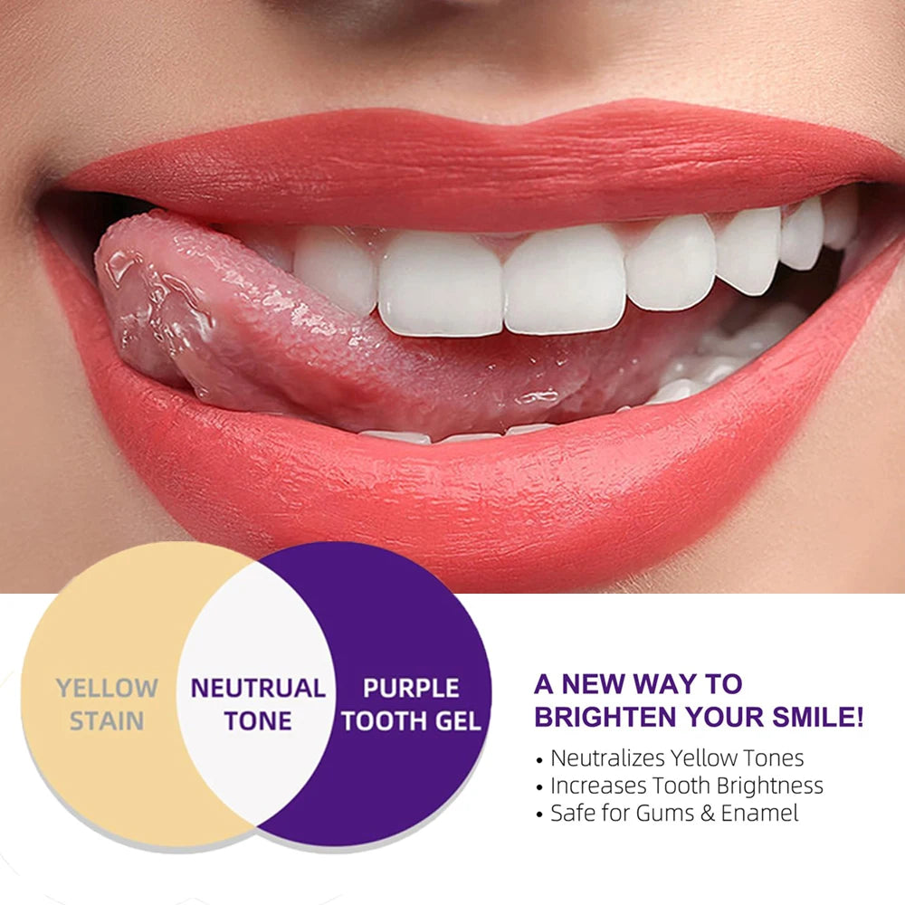 Purple Whitening Toothpaste Care Cleaning Toothpaste Without Fluor Dental