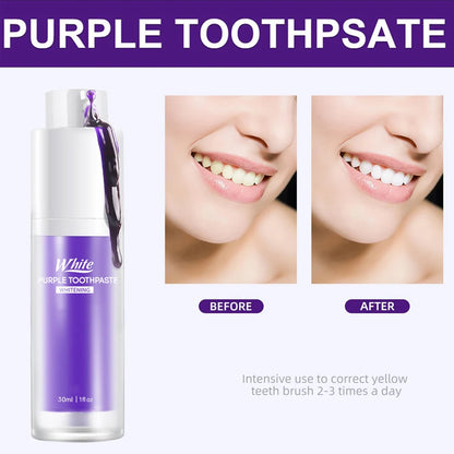 Purple Whitening Toothpaste Care Cleaning Toothpaste Without Fluor Dental