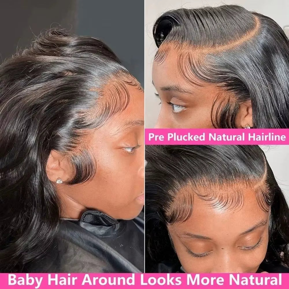 30 40 Inch Body Wave 13X6 Hd Transparent Lace Frontal Wig Human Hair 13X4 Preplucked Lace Wigs for Women 360 Lace Front Hair Wig