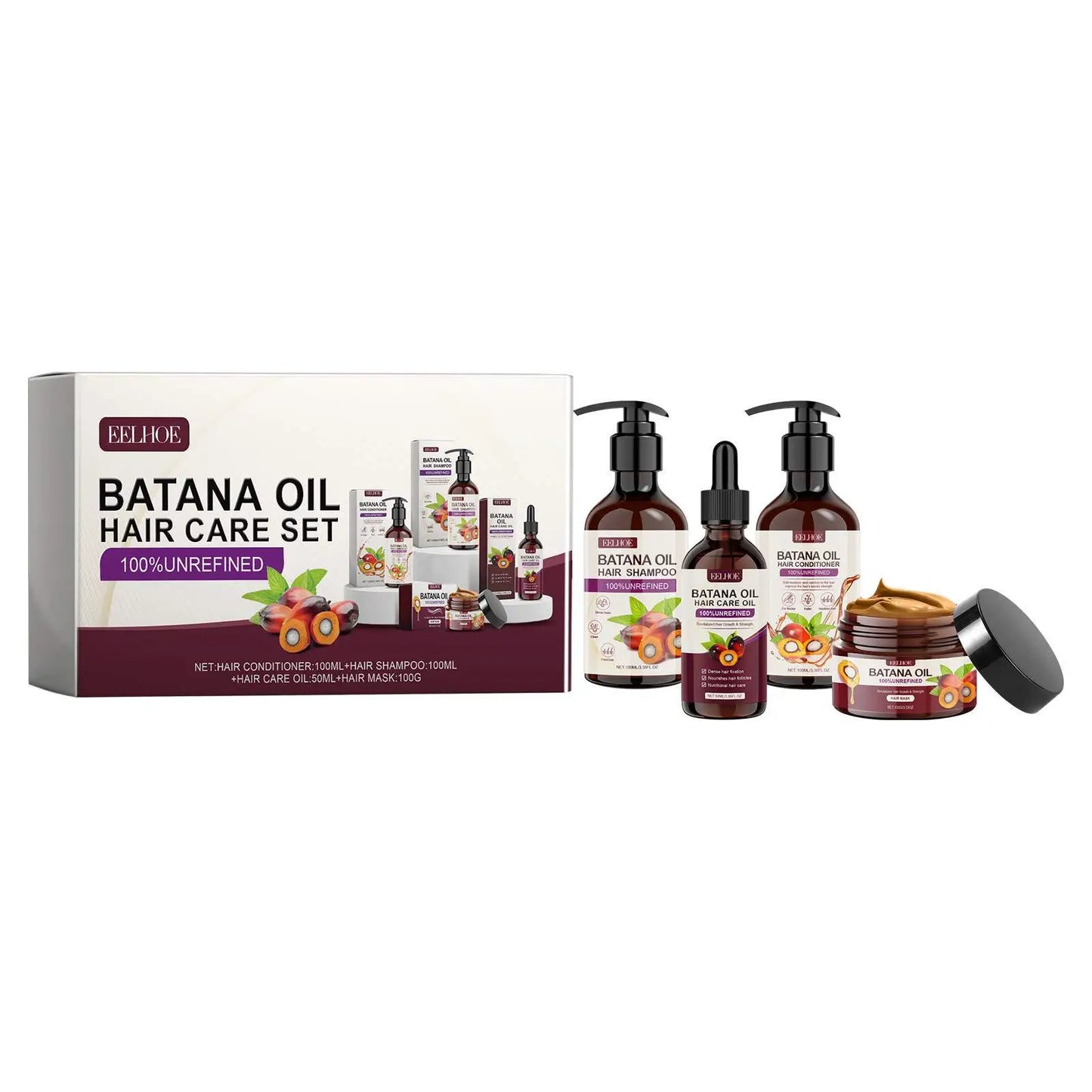 Keratin Treatment for Hair Moisturizing Collagen Hair Treatment Deep Repair Conditioning Batana Oil anti Breakage Hair Care Kit