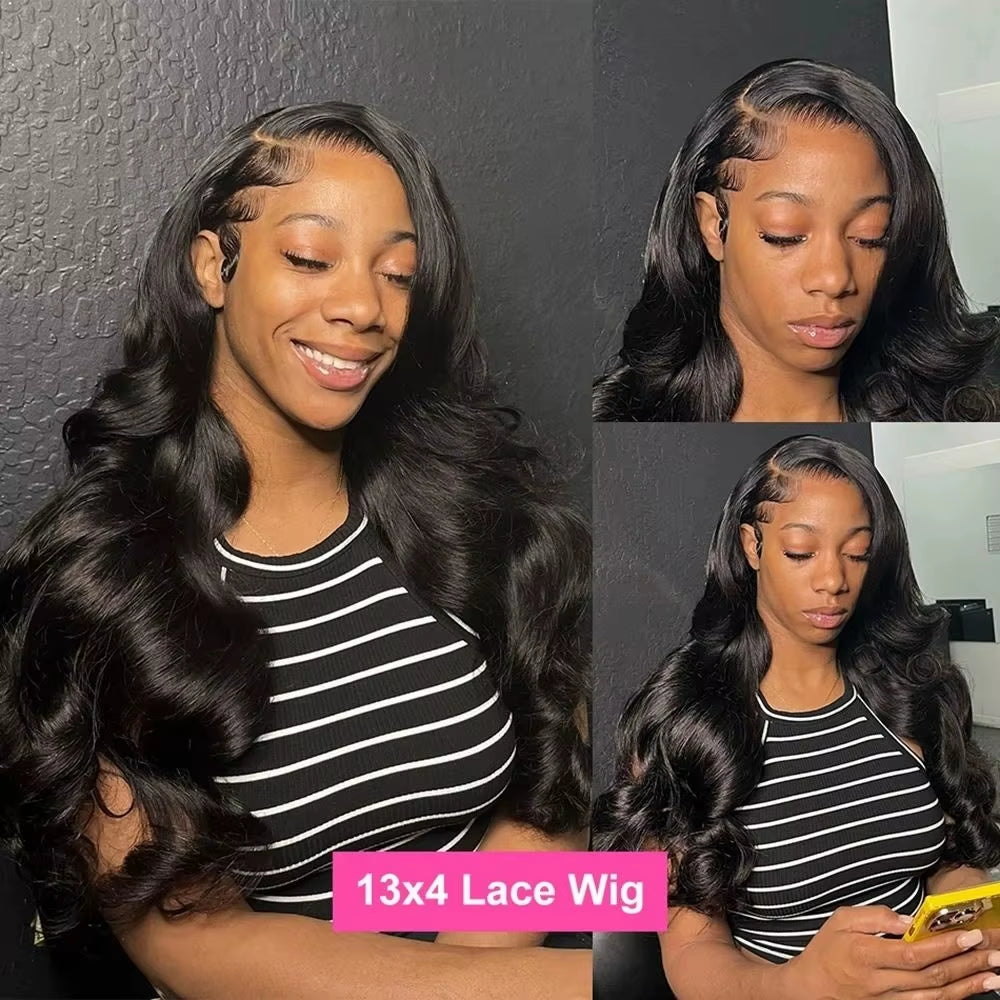 30 40 Inch Body Wave 13X6 Hd Transparent Lace Frontal Wig Human Hair 13X4 Preplucked Lace Wigs for Women 360 Lace Front Hair Wig