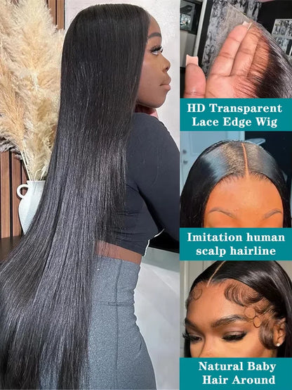 30 40 Inch 13X6 Bone Straight HD Lace Front Wigs Vietnamese Human Hair Wigs 13X4 HD Lace Frontal Wig for Women Glueless Wigs